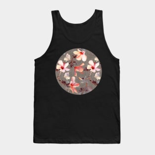 Coral Hibiscus Tank Top